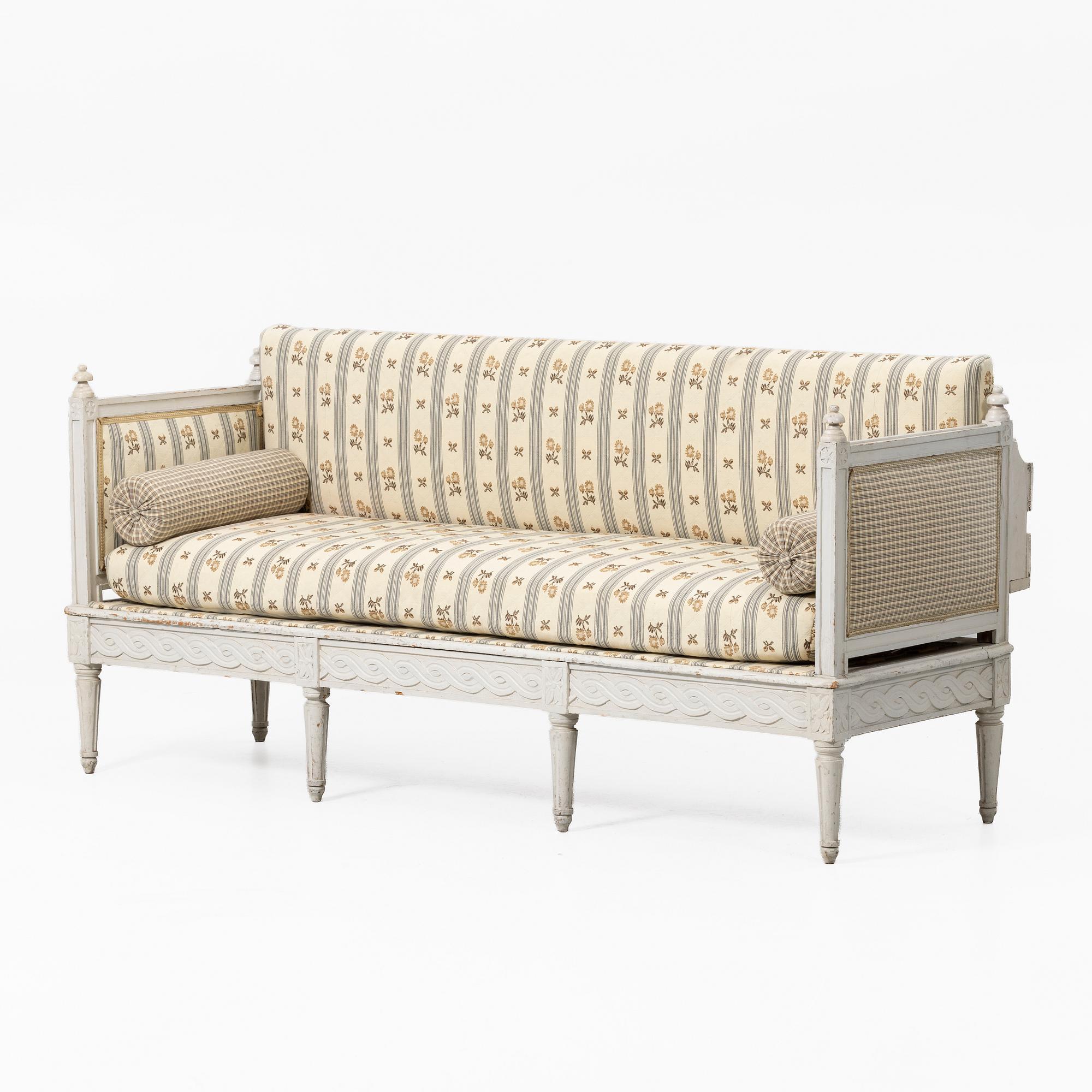 Soffa, gustavianskt provinsarbete, 1700-tal.
