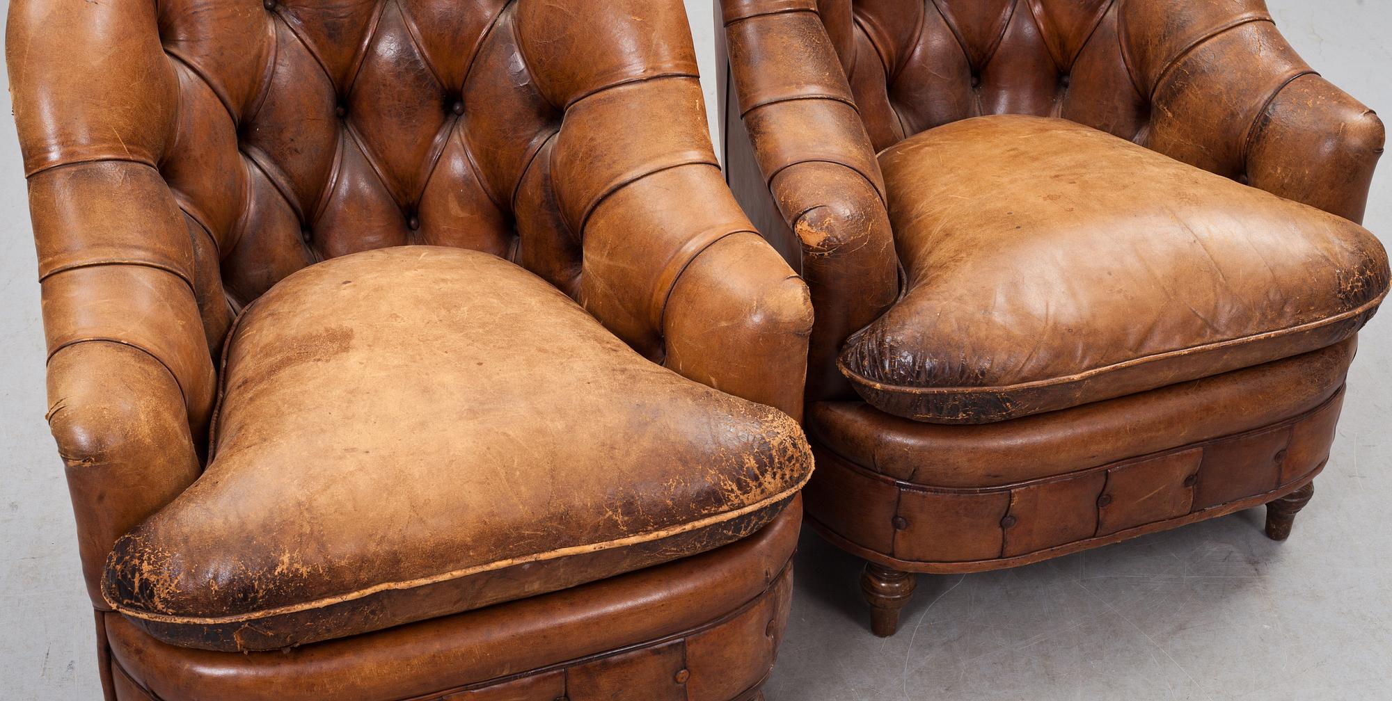 FÅTÖLJER, ett par, 1900-talets andra hälft.