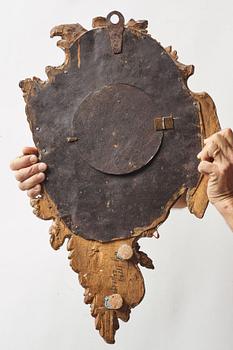 A Swedish Rococo 18th century wall clock.