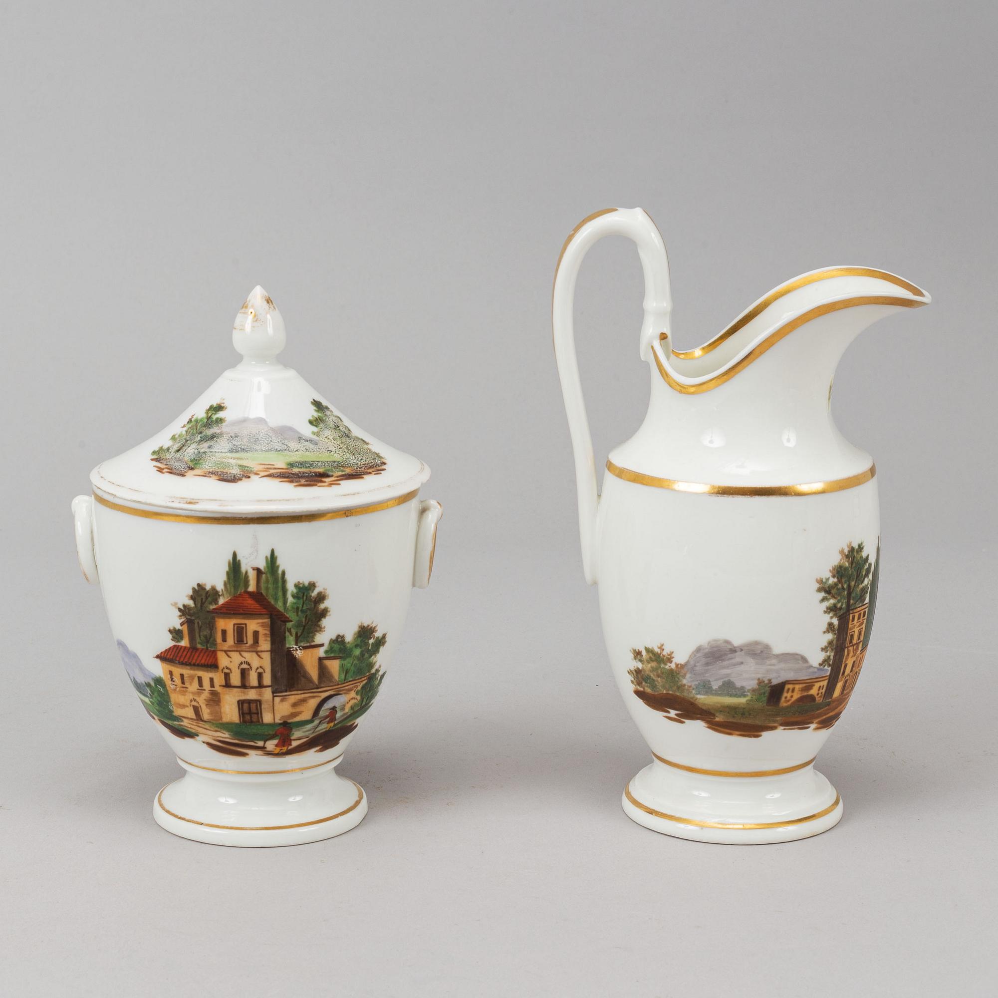 A French part coffee and tea service, empire, early 19th century (18 pieces).