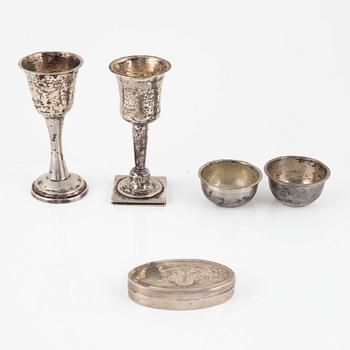Parti silver, 5 delar, Sverige, 1700-1800-tal.
