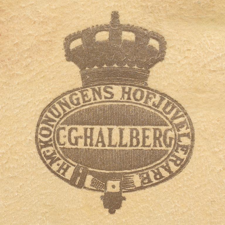 A Swedish silver cutlery set in case, mark of CG Hallberg, Stockholm 1913-17 (91 pieces).