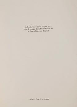 PABLO PICASSO, after, "Le Soleil Ebloui", Geneviève Laporte, Plon, Paris, 1974.