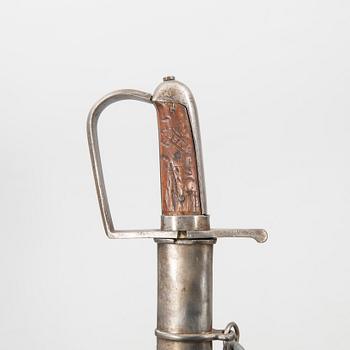 A Swedish sabre, 1807 pattern, with scabbard.