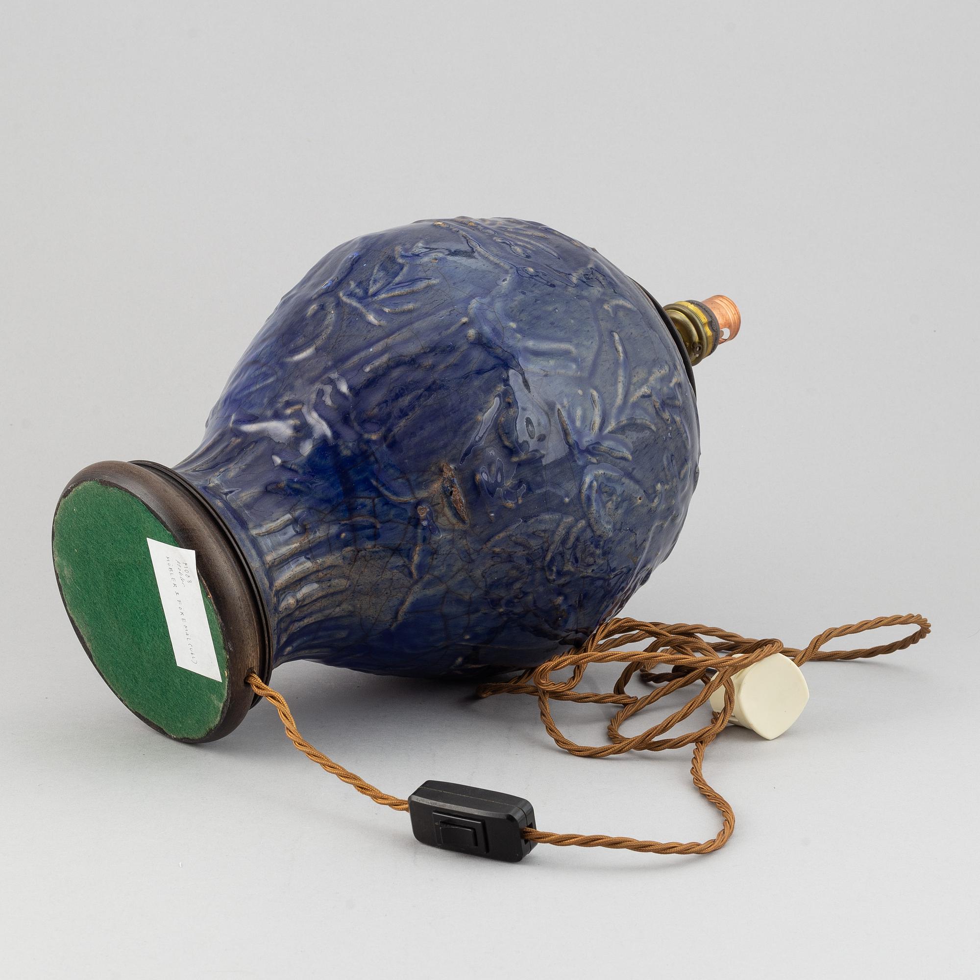 Vas/bordslampa, keramik. Persisk, 1800-tal.