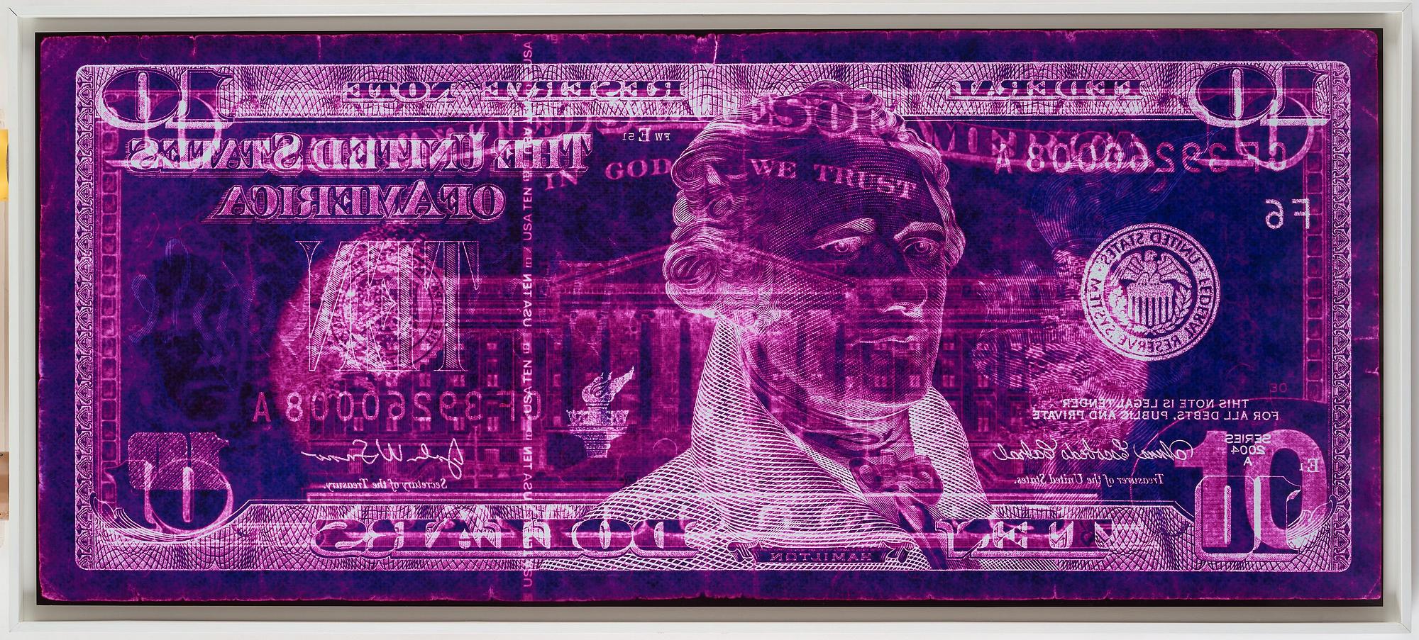 David LaChapelle, "Negative Currency: Ten Dollar Bill Used As Negative", 1990 - 2008.