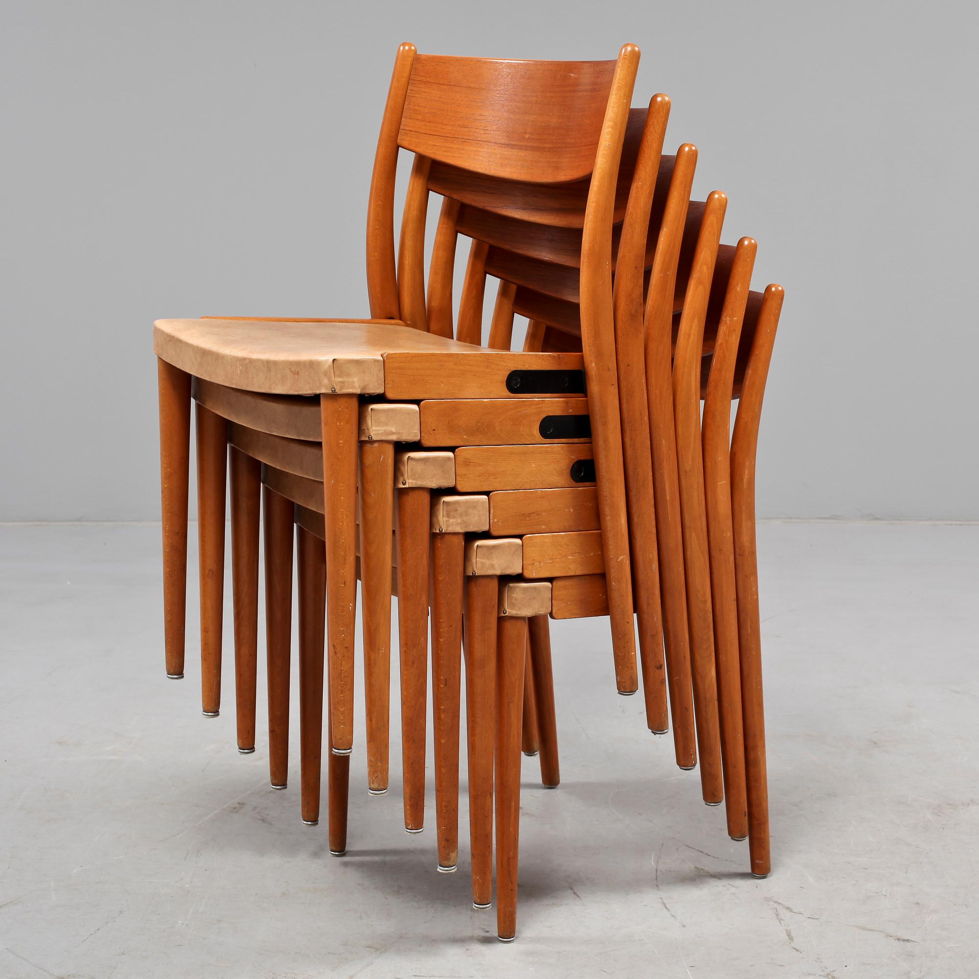 STOLAR, 6 st, Skaraborgs möbelindustri, Tibro, 1900-talets andra hälft.