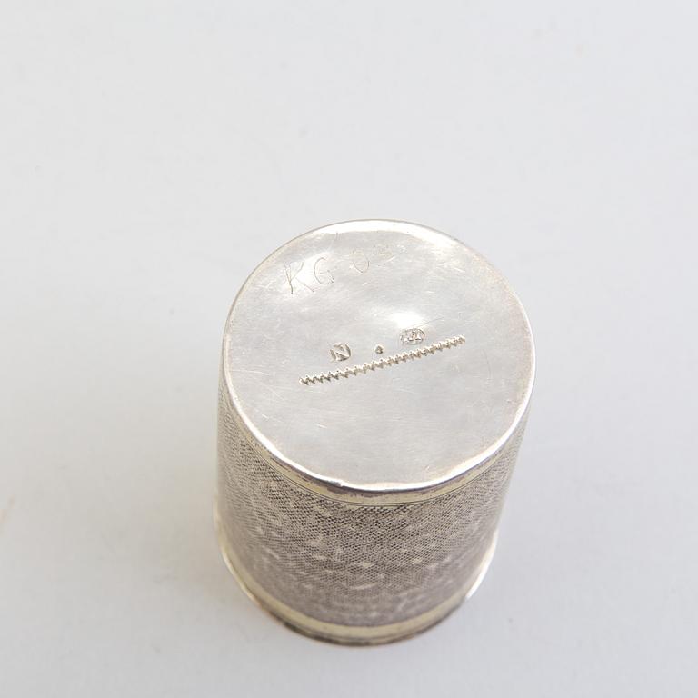 A German 17th century silver-gilt beaker, mark of Johann Höfler, Nürnberg.