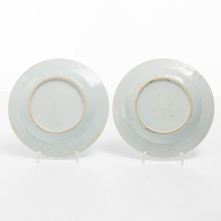 Servisdelar, 10 st, kompaniporslin, Kina, Qingdynastin, Qianlong (1736-95).