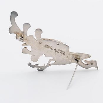 WIWEN NILSSON, brooch, sterling silver, Lund 1964.