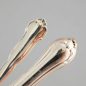 72 silver cutlery by C.G Hallberg, Stockholm, 20th century.