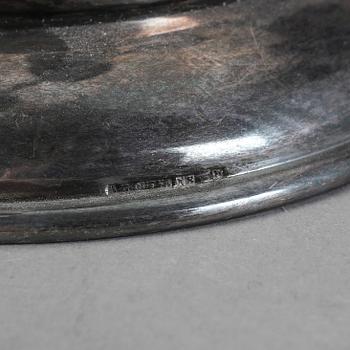 KANDELABRAR, ett par, nysilver, AG Dufva, Stockholm 1910-tal.