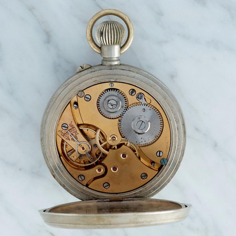 F.L. LÖBNER, Königl. Hof-Uhrmacher, Berlin W, Marine Beobachtungsuhr, pocket watch, 66 mm, "deck-chronometer",