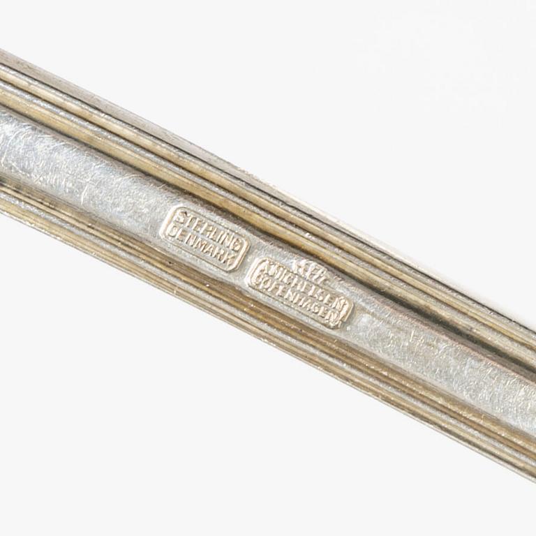 Ole Hagen, sauce ladles, a pair, sterling silver, "Rosenborg", A Michelsen, Copenhagen circa 1960.