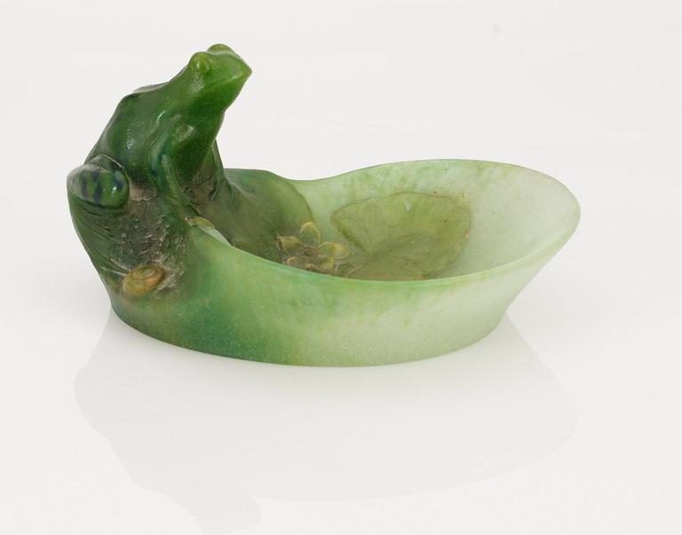 An Almaric Walter & Henri Bergé, ashtray pate de verre, Nancy, France 1920´s.