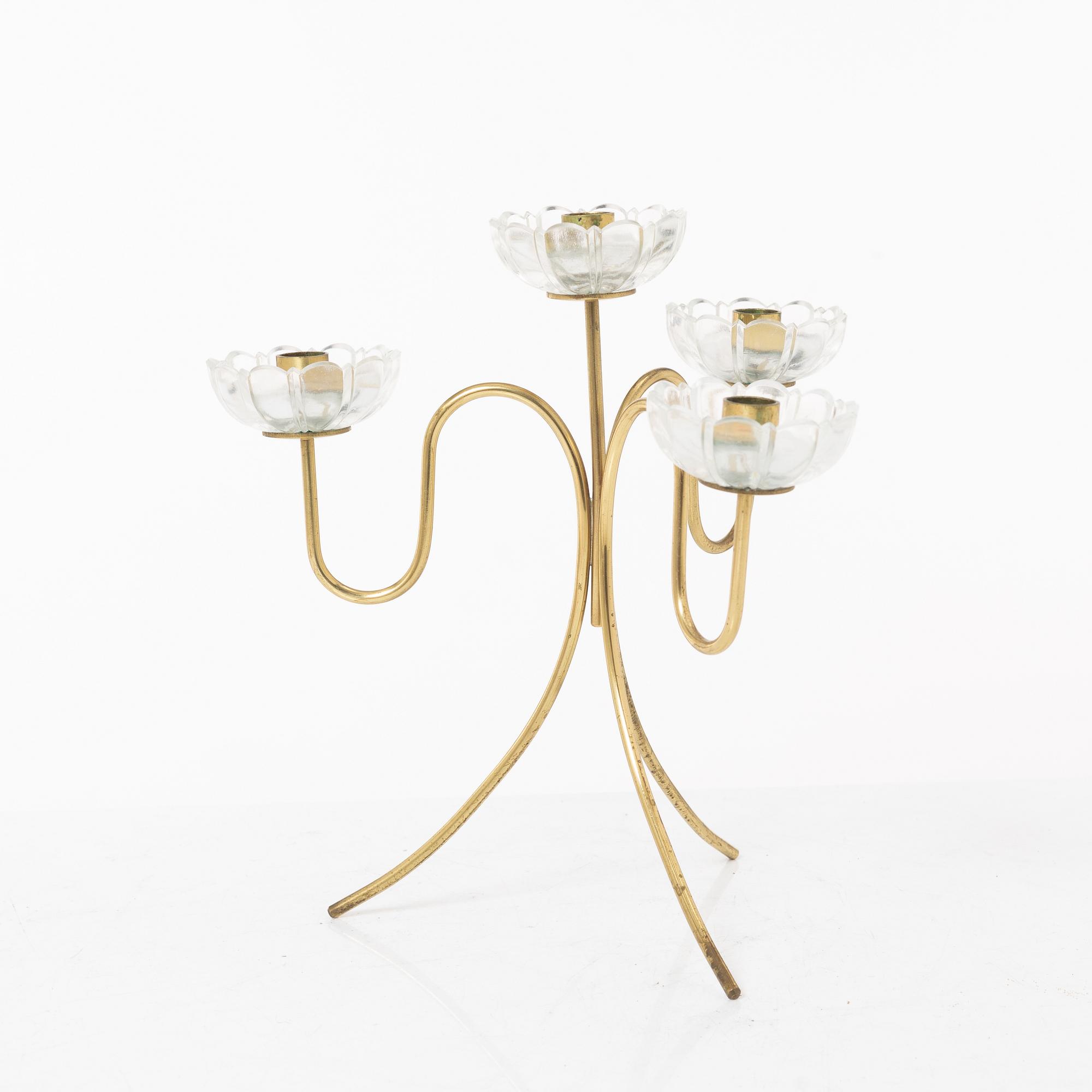 Gunnar Ander, candle holders 7 pcs, Ystad Metall. 20th century, second half.