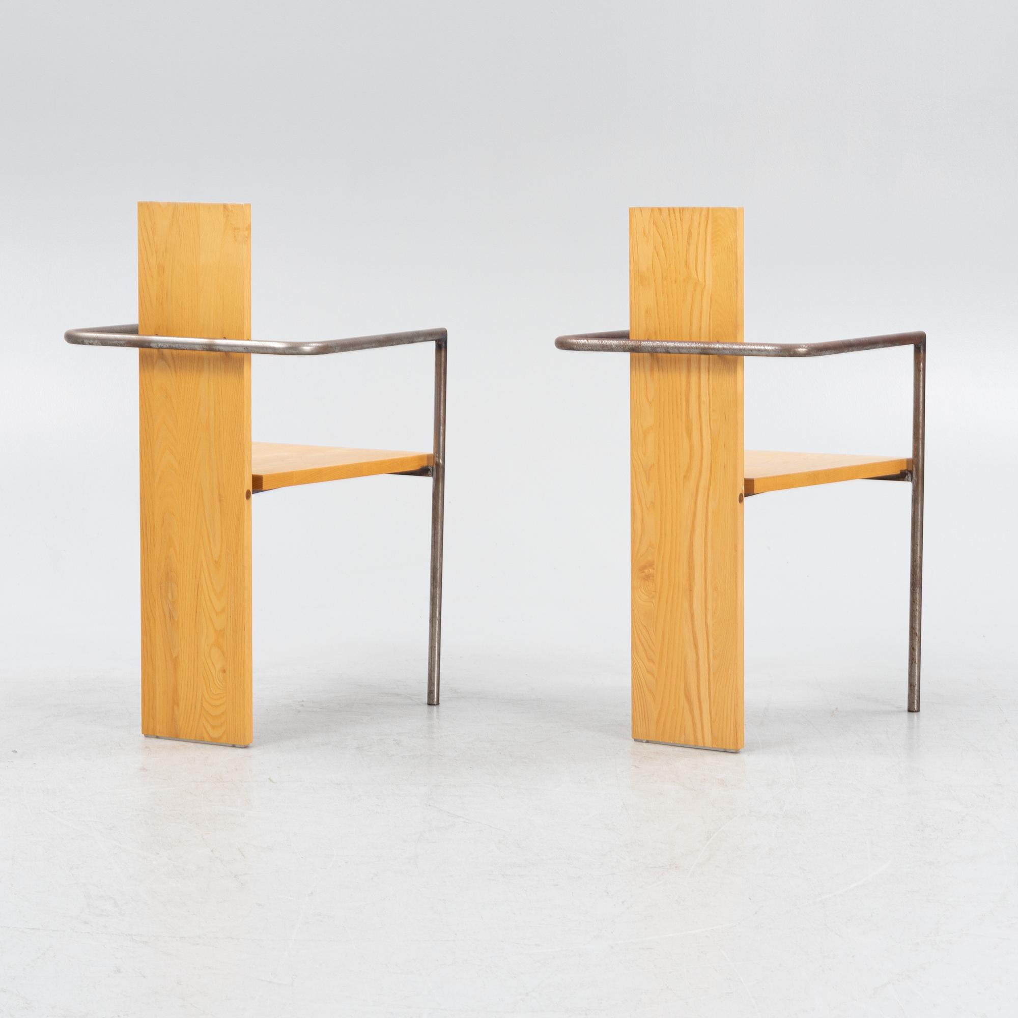 Jonas Bohlin, karmstolar, ett par, "Concrete", Källemo, Värnamo.