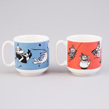 TWO MOOMIN-MUGS, porcelain, Arabia 1992-1997.