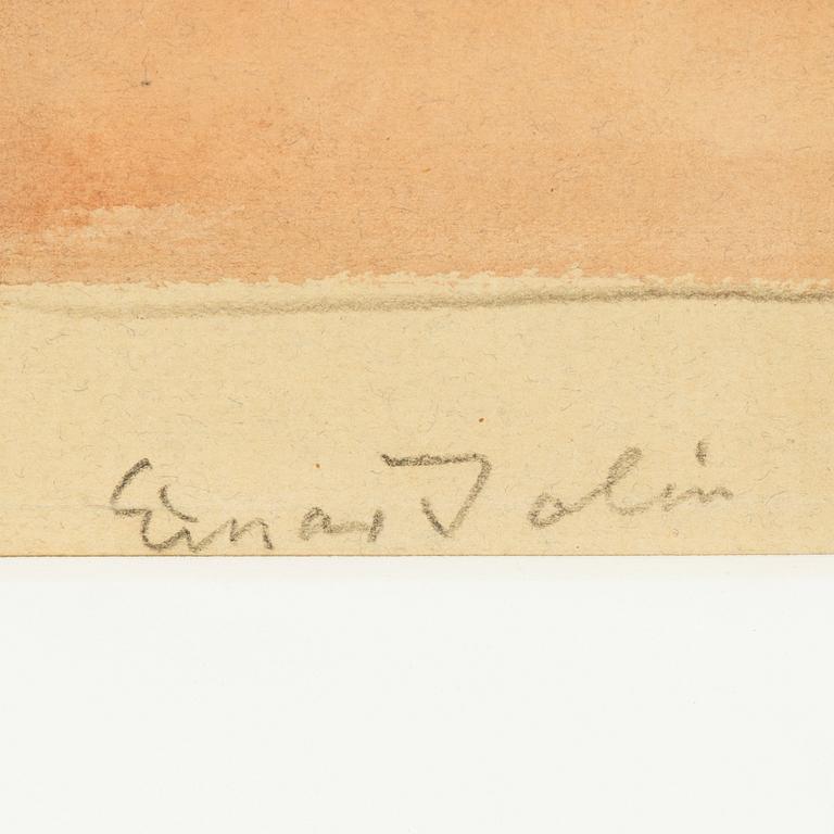 Einar Jolin, watercolour, signed.