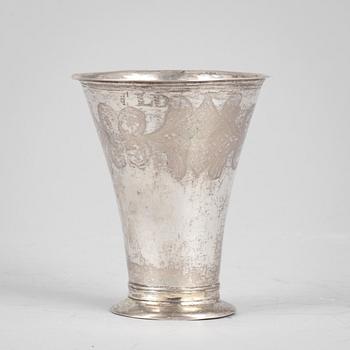 BÄGARE, silver. Alexander Prytz,1799, Strängnäs. Vikt ca 52g.