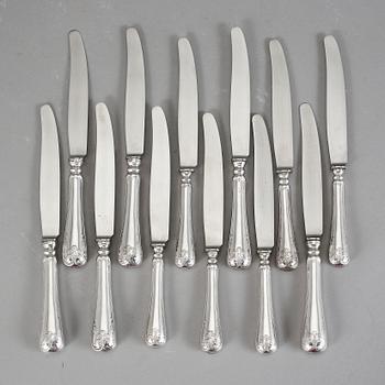 KNIVAR, 6+6 st, silver, "Gammal fransk", GAB, Stockholm, 1921.