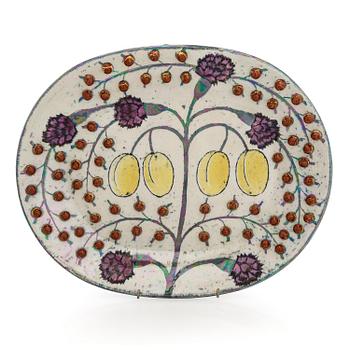 Birger Kaipiainen, Decorative dish, ceramic, signed Kaipiainen Arabia.