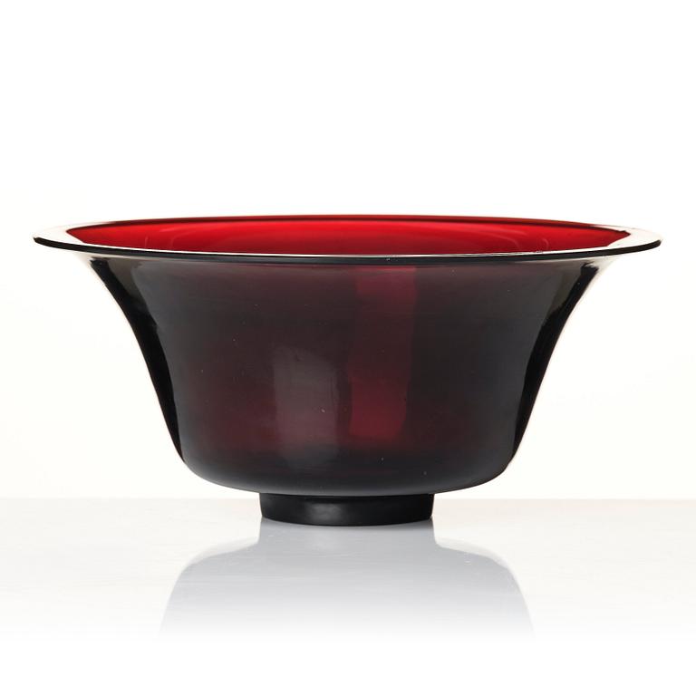 Skål, pekingglas. Qingdynastin.