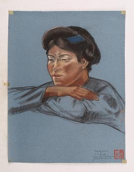 A set of 39 pastels by Vivian Dorf, from Johan Gunnar Andersson's last expedition to China and Tibet 1936-1938.