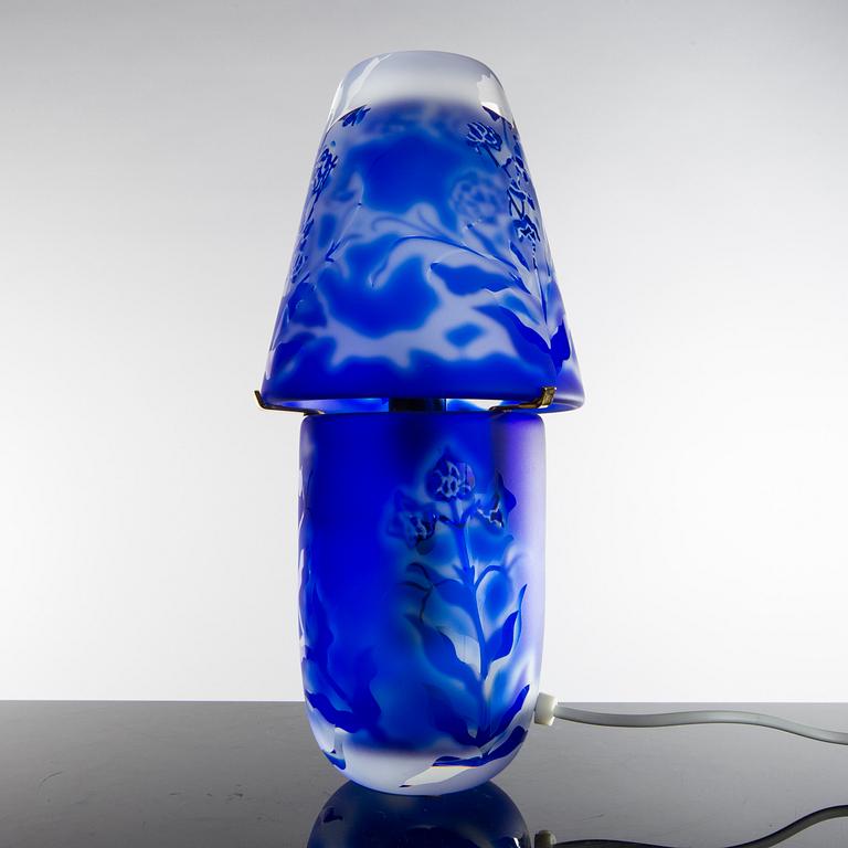 ASTRID GATE, tablelamp, glass, signed, 1984.