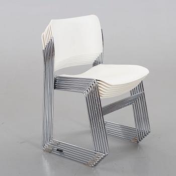 DAVID ROWLAND, CHAIRS, 7 st '40/4'. Designed in 1964.