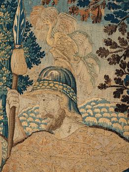 VÄVD TAPET, gobelängteknik, sannolikt "Godfrey of Bouillon", ca 331 x 234,5-237 cm, Flandern 1600-tal.