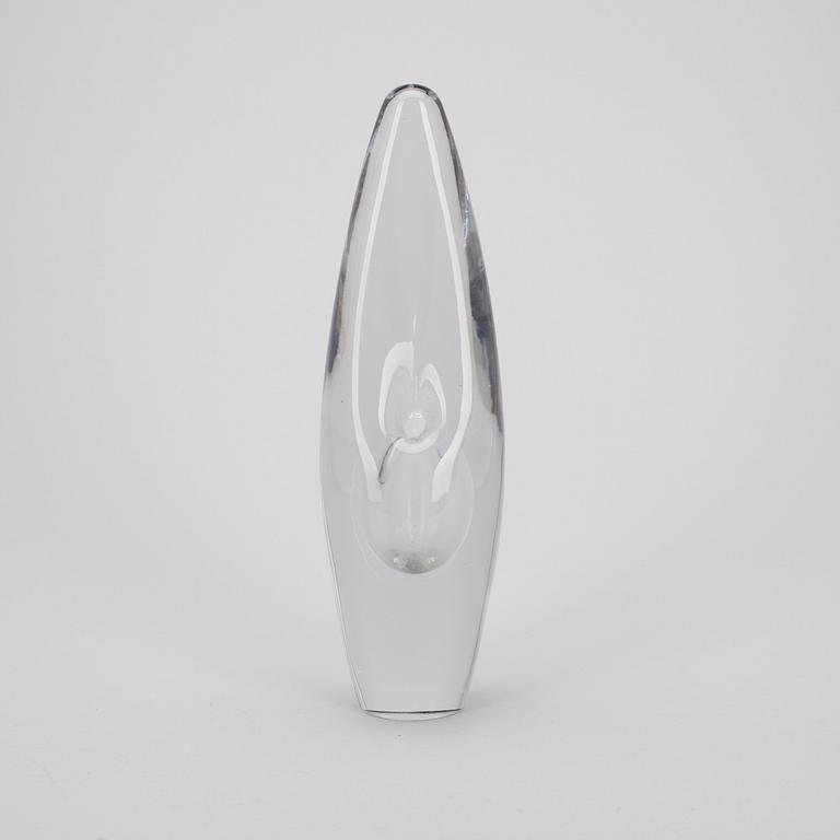 GLASSKULPTUR, "Orkidé" signerad Timo Sarpaneva Iittala -56.