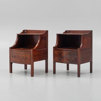 Chamber pot cabinets, 2 pcs, mahogany, similar, 19th century, England.
