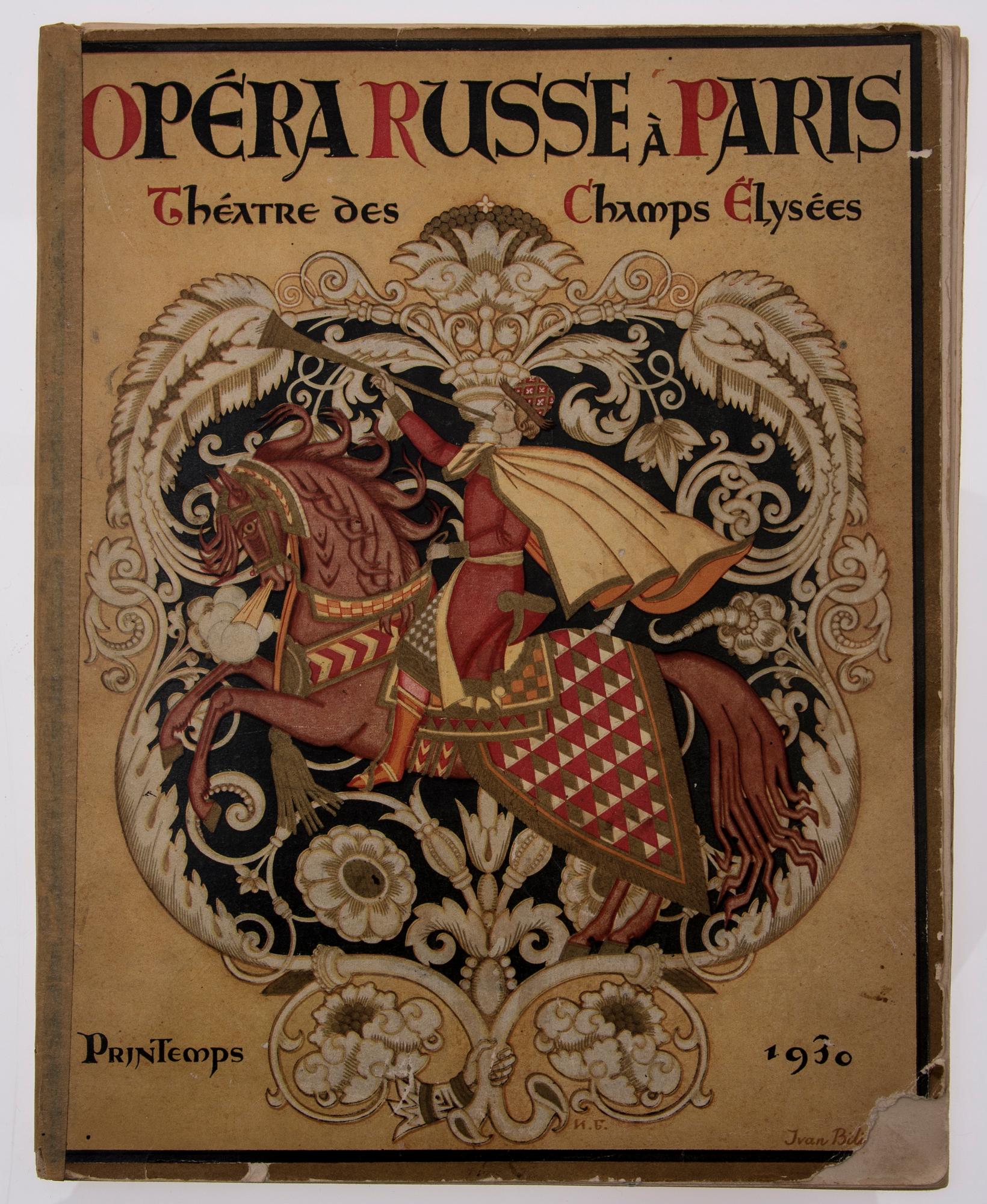 PUBLIKATION, "Opéra Russe á Paris Théatre des Champs Élysées, Printemps 1930.