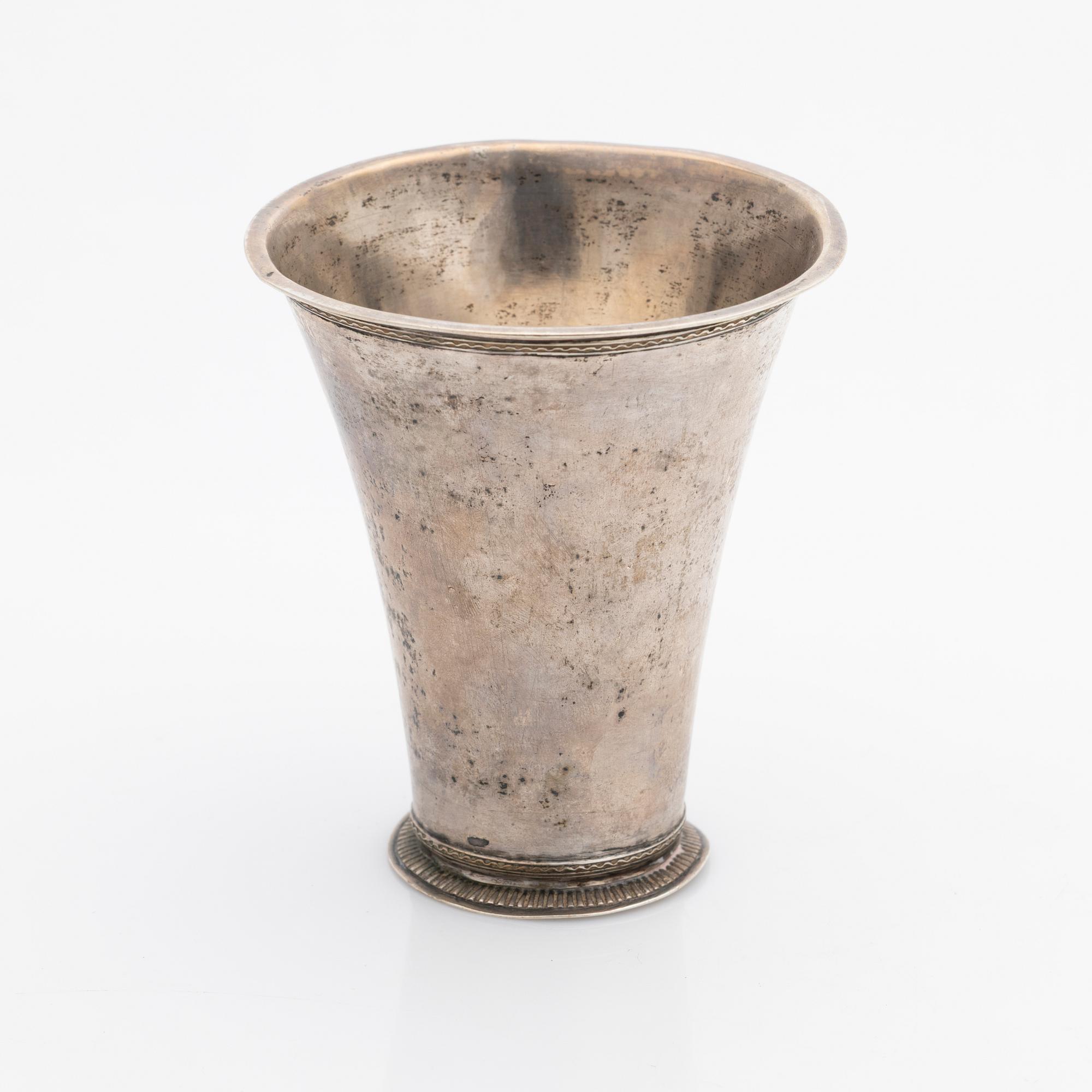 Beaker, silver, Peter Gadd (1750–1764), Kristianstad, 1756.