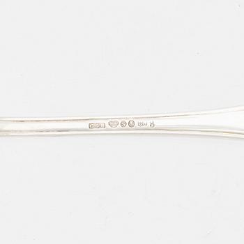 Bestickservis, 91 delar, silver, "Hallbergs Chippendale", CG Hallberg, bl.a. Stockholm 1923.