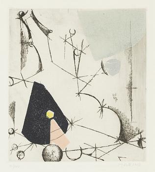 Marino Marini, etching and aquatint in colours. Signed and numbered VI/XXV in pencil.