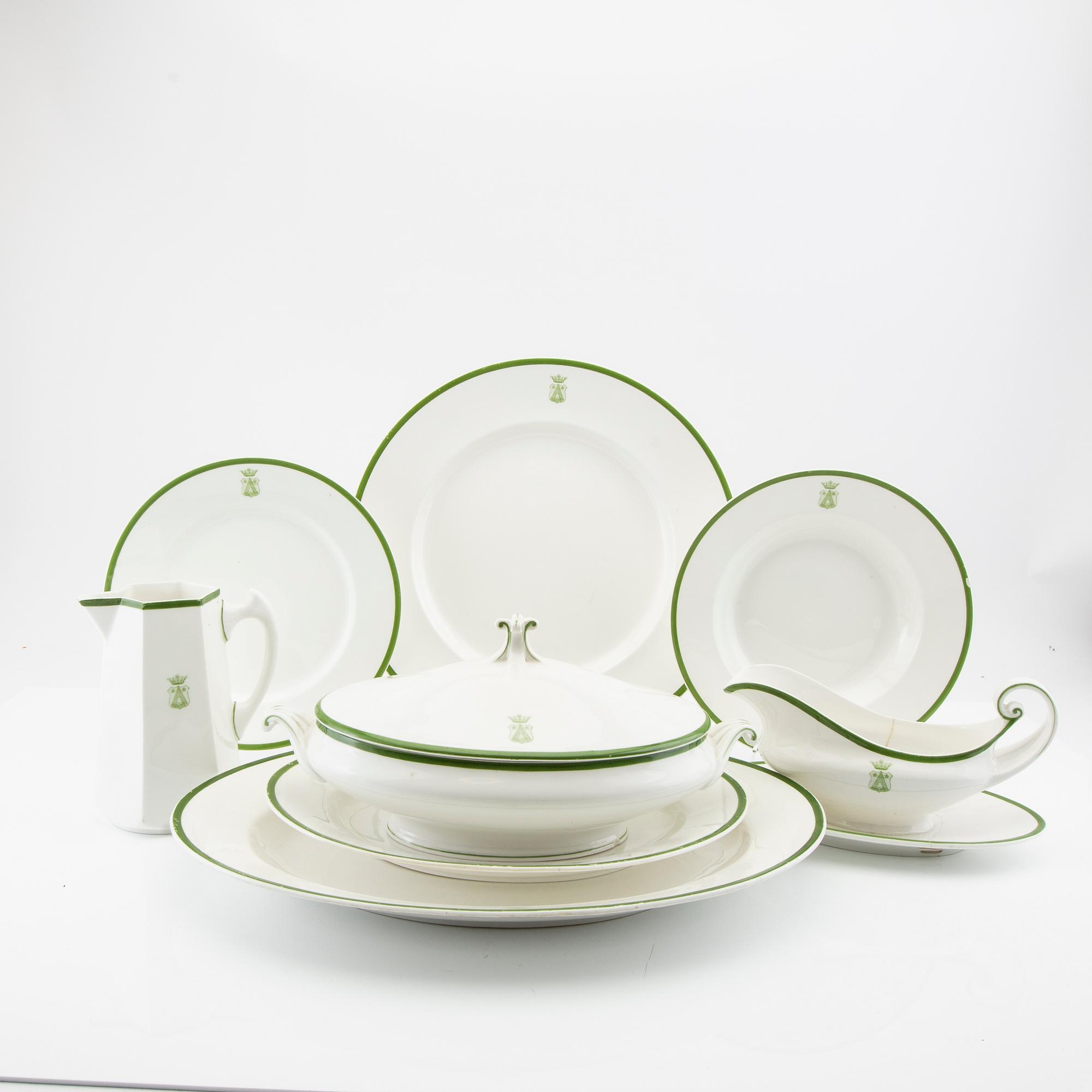 Servis 49 dlr Gustavsberg omkring 1900, porslin.