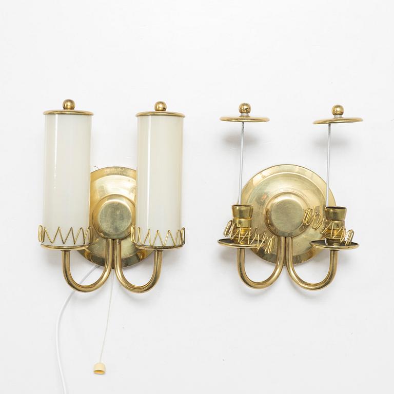 Vägglampor, ett par, Swedish Modern, 1940-50-tal.