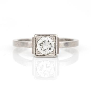 WIWEN NILSSON, Lund 1960. Ring platina med briljantslipad diamant.