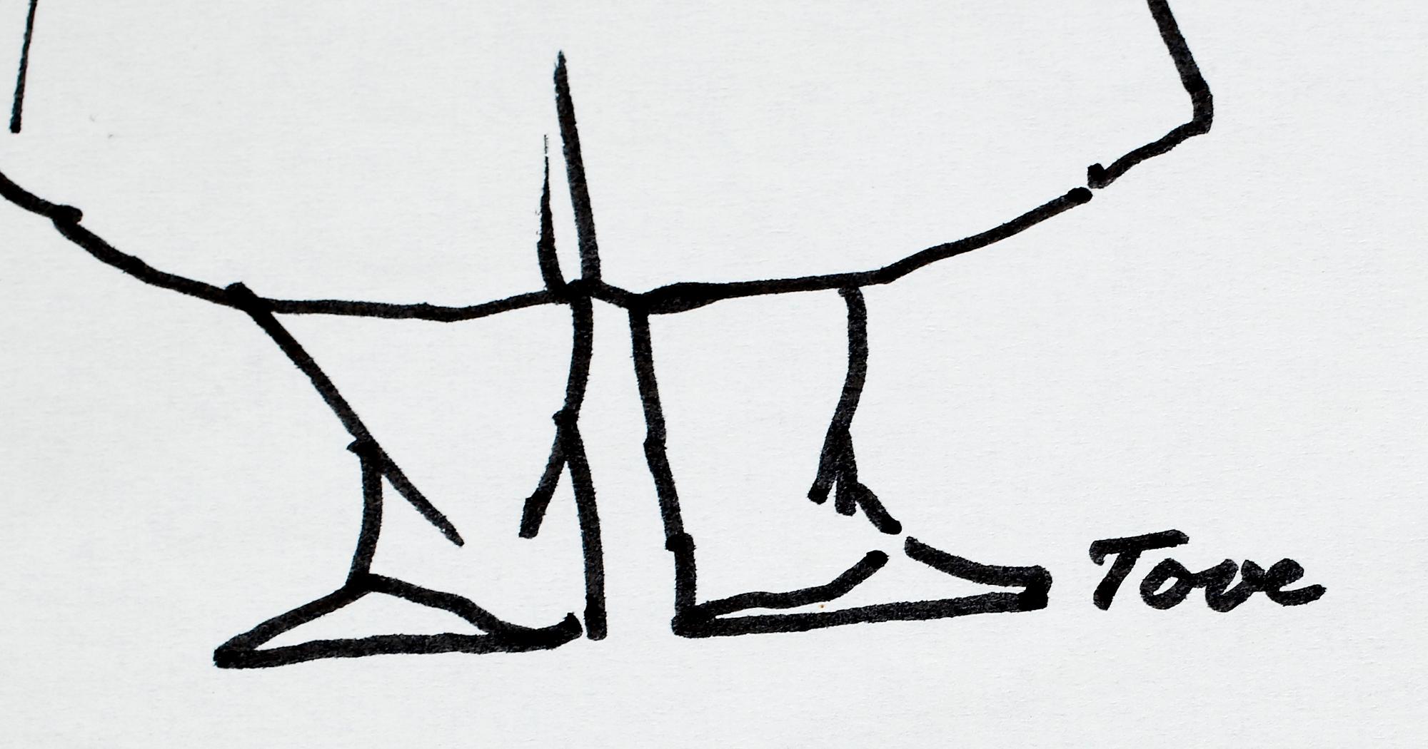 TOVE JANSSON, tuschteckning, sign.