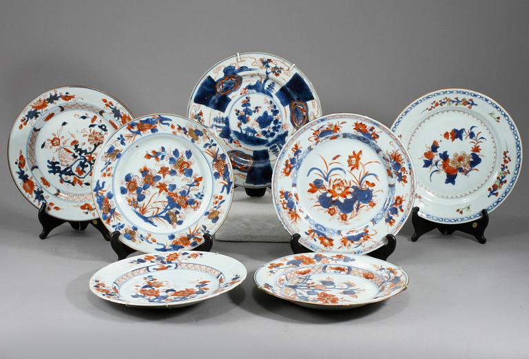 TALLRIKAR, 12 st, porslin, Kina, 1700-tal.