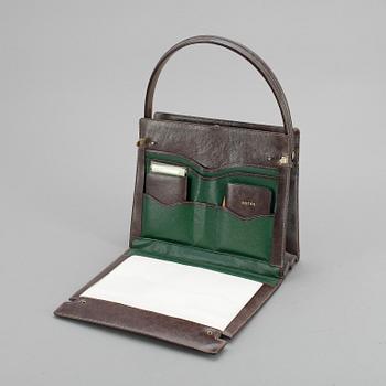 HANDVÄSKA, "Pigskin Writing Travel Handbag", Gucci, sent 1980-tal.