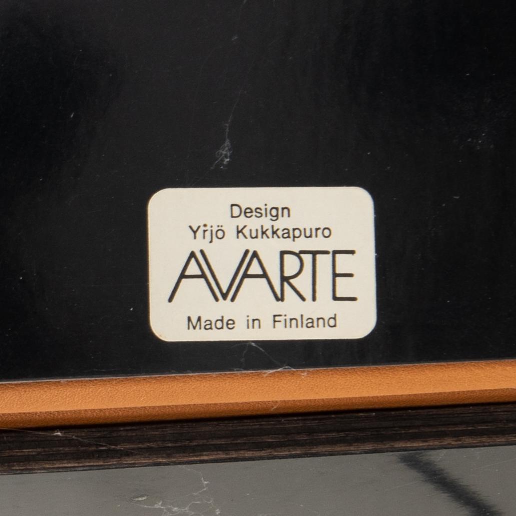 Yrjö Kukkapuro, Armchair with footstool "A500 lounge chair" for Avarte Finland, late 20th century.