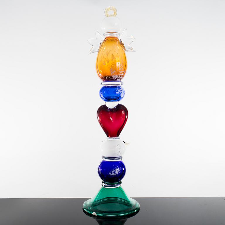 ANNA ÖRNBERG, skulptur, glas, Studioglas Strömbergshyttan, undertill signerad Anna Örnberg, märkt UNIK och daterad 2006.
