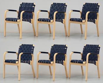 KARMSTOLAR, 6 st, "nr 45",  Alvar Aalto, 1900-talets andra hälft.