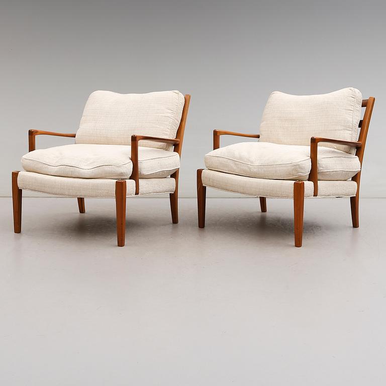 FÅTÖLJER, 1 par, 1900-talets andra hälft.