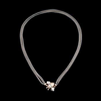 COLLIER, 18k guld resp. silver. Ole Lynggaard, Danmark. Vikt tot 30 g.