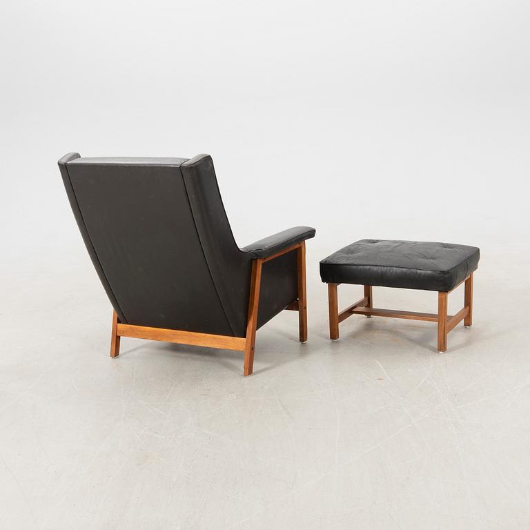 Karl Erik Ekselius, armchair with footstool, JOC Vetlanda 1960s.