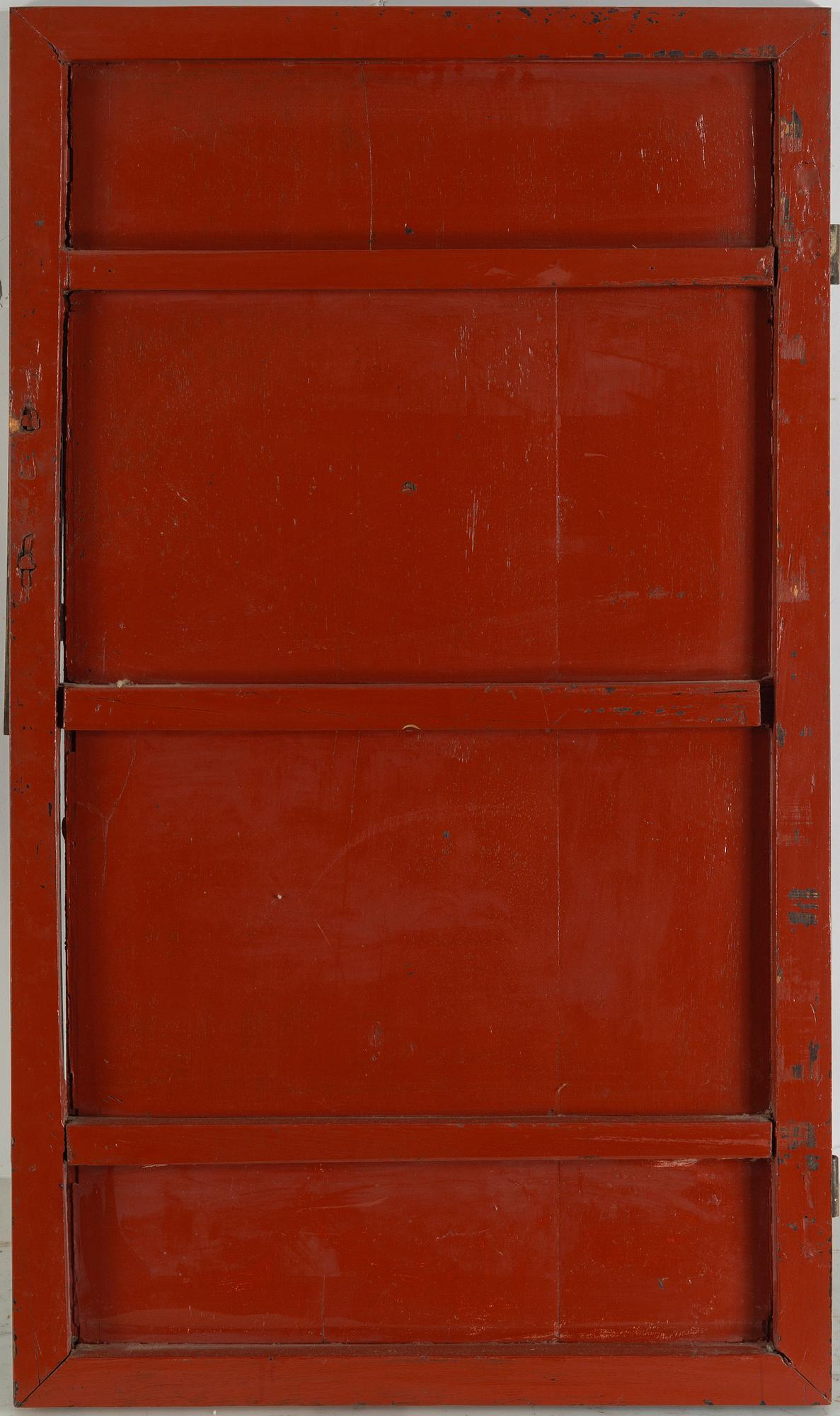 A Chinese wooden panel, Qing dynasty.